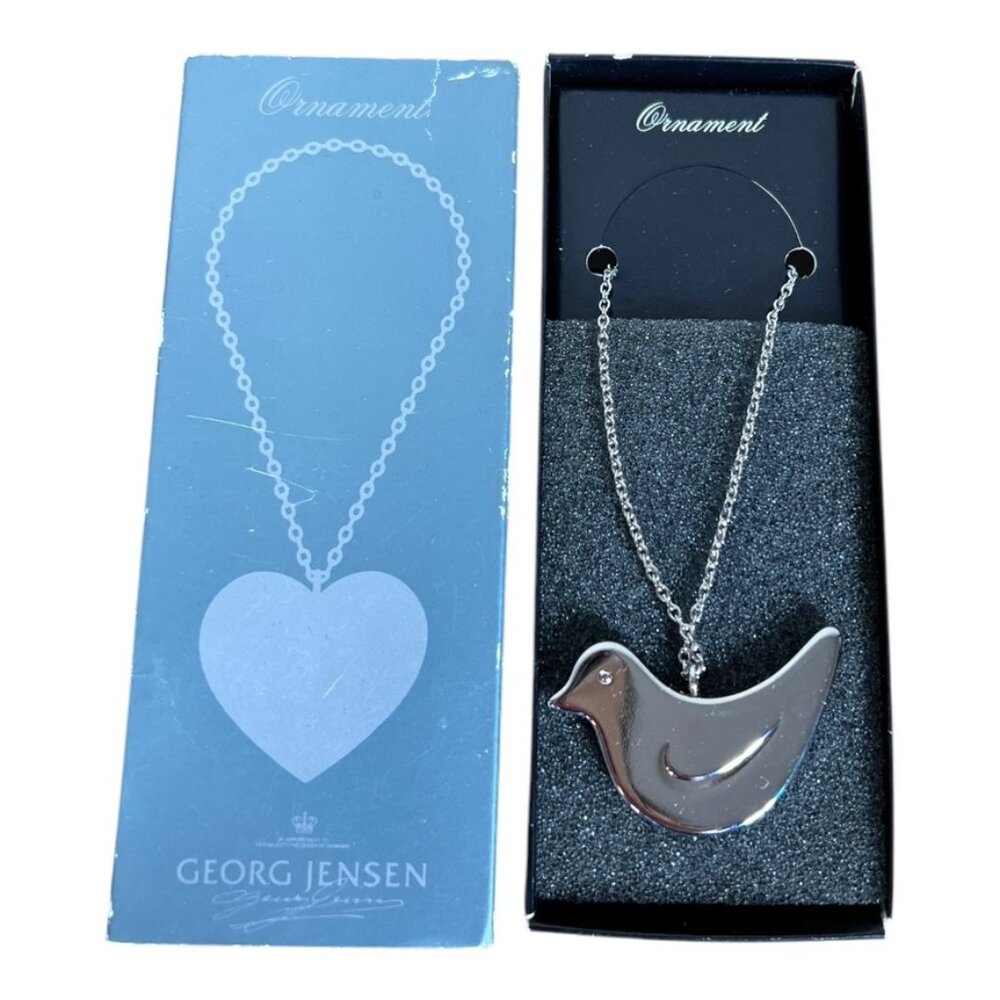 Georg Jensen Platinum Plated Bird Ornament